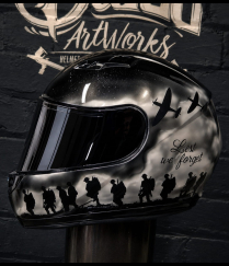 HJC CS15 motorcycle helmet Custom Airbrushed  in Royal Engineers  Memorial theme