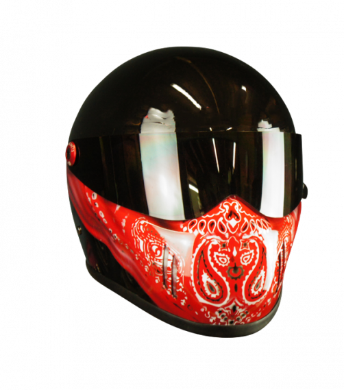 Bandana  on motorbike  motorcycle  helmet