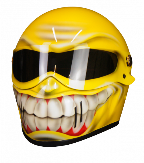 Custom yellow casque helmet UK USA Canada Ruroc