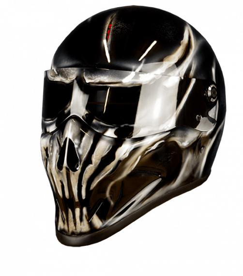 Ghost Reaper skull motorcycle helmet