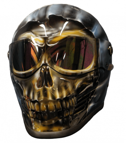 Grim reaper motorcycle helmet