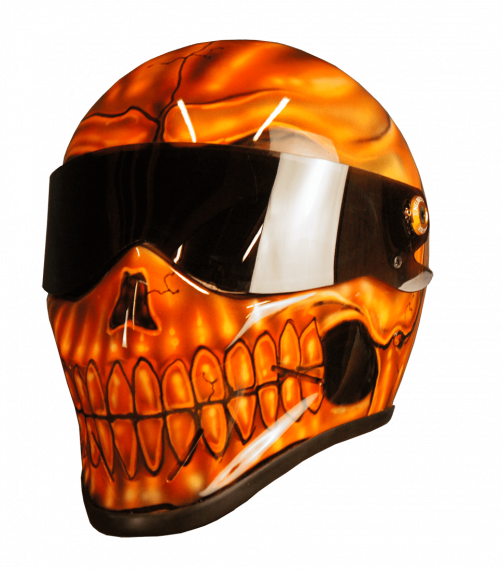 Orange candy helmet KTM bike Honda repsol