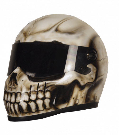 Realistic skull reaper motorcycle helmet