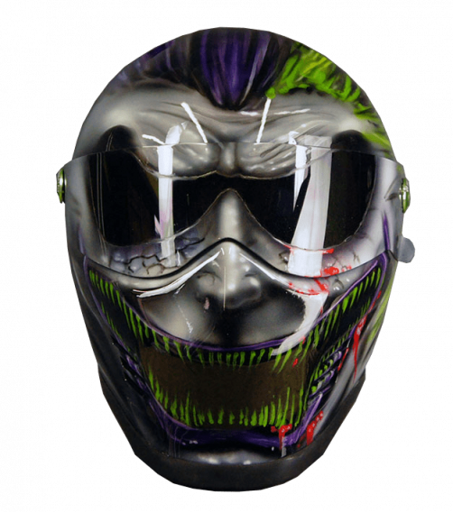 jester Evil clown  motorcycle helmet