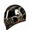 Brand New Ghost  Skull Custom Airbrushed on Matrix Street FX  fibergalss Motorbike Helmet 2