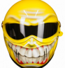 Custom Airbrushed Helmet in Yellow Grinster style 2