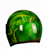 Realistic Skull 'Green Reaper 'in Toxic Candy Green motorbike helmet 2
