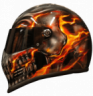 Ghost RIder  motorcycle helmet in flames