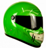 Cool Smiley Face Grinster Custom motorcycle helmet in Kawasaki Green 0
