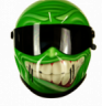 Kawasaki Green  motorbike custom helmet ruroc atlas