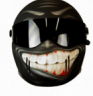 Matte black motorbike helmet
