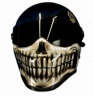 Custom Airbrushed Helmet with Queens Regiment Beret and realistic Skull® 1