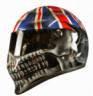 Union Jack bandana skull helmet