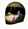 camo green painted helmet