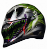 Evil  Jester /Clown  full face  design on Matrix Street FX  Pro  motorcycle 0