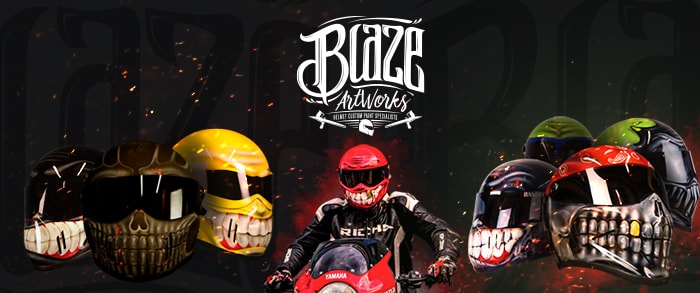 Pupular custom designs on various helmets